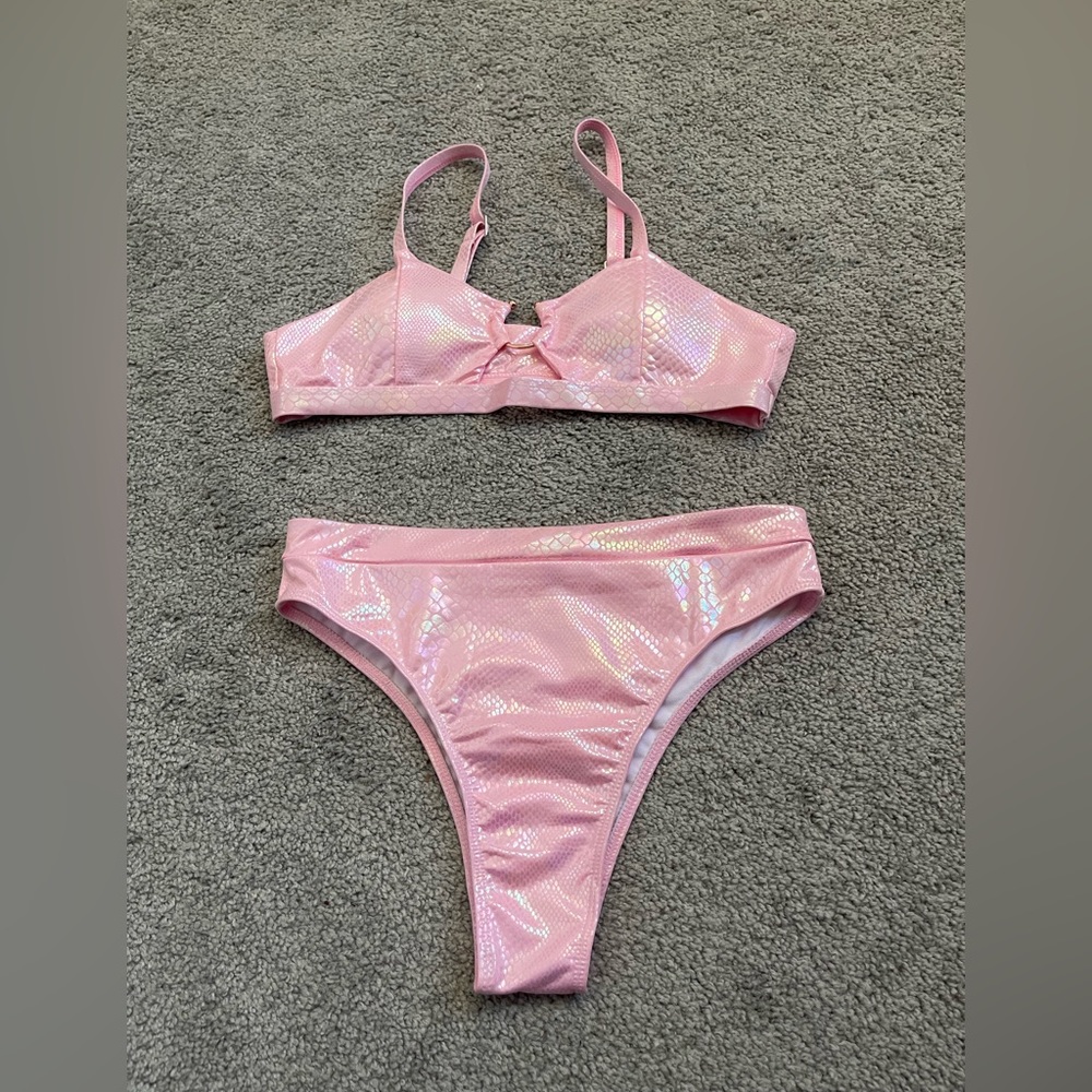 Medium baby pink rave set